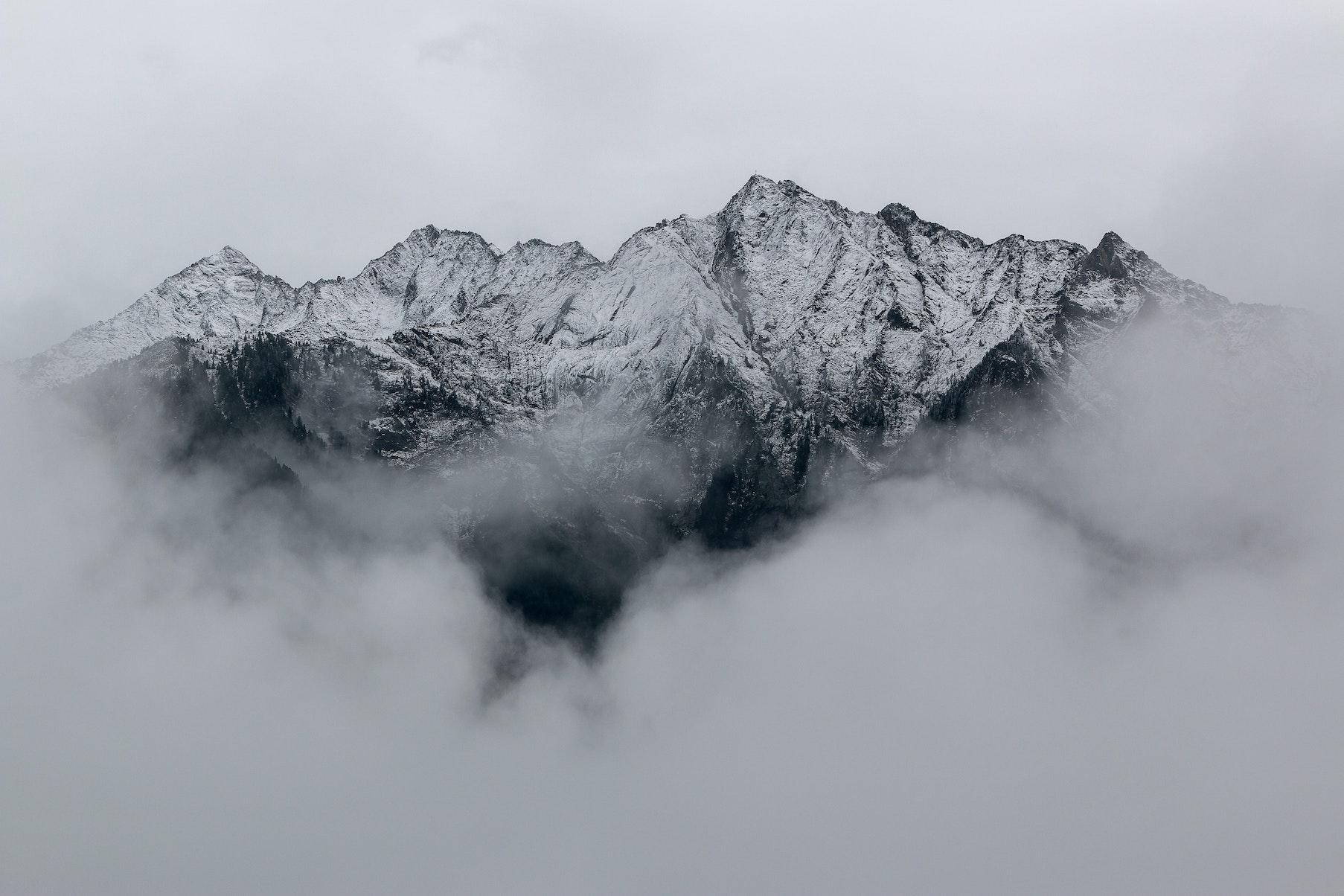 Mountains with clouds